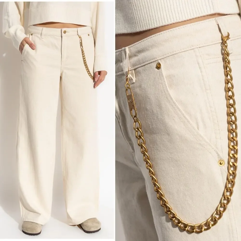 Michael Kors Relaxed Wide-Leg Jeans in Natural Wash Size 2